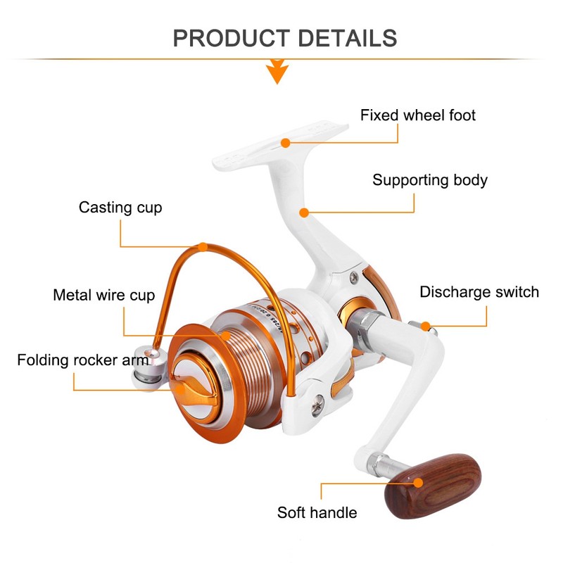 Salt Freshwater Metal Heavy Duty Lightweight Casting Spinning Fishing Reel