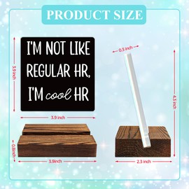 ERHACHAIJIA I'm Not Like Regular Hr, I'm Cool HR Acrylic Desk Sign, Funny HR Office Accessories Desk Decor Plaques, Humor Decorative Plaques Gifts for HR Manager Colleagues, Human Resources Sign