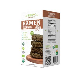Big Green Organic Food- Organic Buckwheat Ramen, 25.3oz, 100% buckwheat, Gluten-Free, Non-GMO, Vegan, 12 Servings