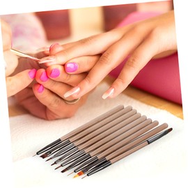 BIUDECO 9pc Nail Art Brush Set Professional Nail Design Supplies Brush Portable Stylish