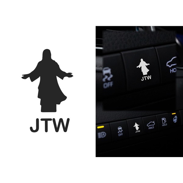 Novelty Jesus Take Wheel (JTW) Sticker Decals for Car or