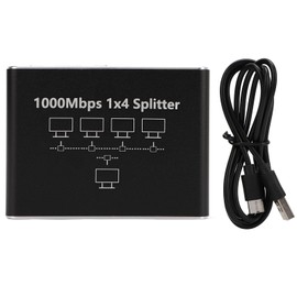 1000Mbps Internet Splitter,Gigabit Network Performance Gigabit Ethernet Splitter 1 to 2 High Speed,Versatile Networking Ethernet 1 to 4,for Cat 6 7 8 Cables