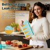 3-Pack Silicone Freezer Trays with Lid, Soup Freezer Container Molds,