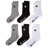 Champion Unisex Socks (Pack of 6), Light grey melange/white/black