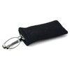 Soft Mesh Eyeglasses/Sunglasses Case Snap Closure Jet Black Large 6.5"x3.25"Inch