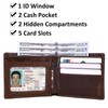 Itslife Mens Bifold Wallet with 3D Dragon Pattern,Leather Wallets for