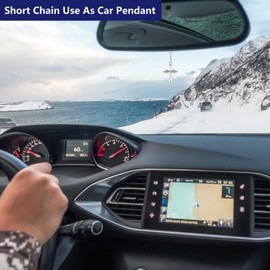 Cavalcade Cross Pendant for Car Rear View Mirror Angel Wings Auto Decoration Faith Amulet Religious Ornament Christian Charm