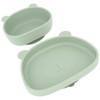 4pcs Children Plate Utensils Set Silicone Suction Bowls Set Toddler