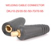2pcs Welding Machine Connector, Black Welding Cable Quick Fitting for