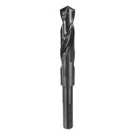 HARFINGTON 17.5mm Drill Bit 1/2" Reduced Shank 3-Flat 4341 High Speed Steel 118 Degree Standard Point for Plastic Wood Copper Aluminum Iron Medium Soft Metal