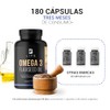 Aceite de Linaza Puro Omega 3 180 Cápsulas. Ingredientes naturales: