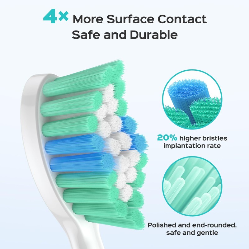 COSLUS Electric Toothbrush Replacement Heads: Compatible with C40 (DY-108Pro), 6