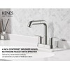 KENES Pull Down Bathroom Faucet with Sprayer, Brushed Nickel 4