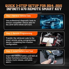Fit for Infiniti Q70 2014-2015 Smart Key (SUV) Fob 433MHz 46 Chip 4 Buttons Keyless Entry Remote FCC ID: CWTWB1U787