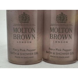 Molton Brown Fiery Pink Pepper Bath Shower Gel 30ml Travel Size Made England Set