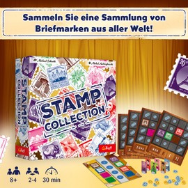 Trefl 02544 Stamp Collection - Family Game, Stamp Collection, Philately, Planning, Game for Adults and Children from 8 Years, Multicoloured