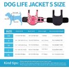 Dog Life Jacket Vest Swimming Adjustable Puppy Life Vests, Ripstop
