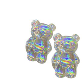 2pc Colorful Cute Bear Shape Expandable Collapsible Mobile Phone Grip Stand Holder for Smartphone Tablet Cell Accessories