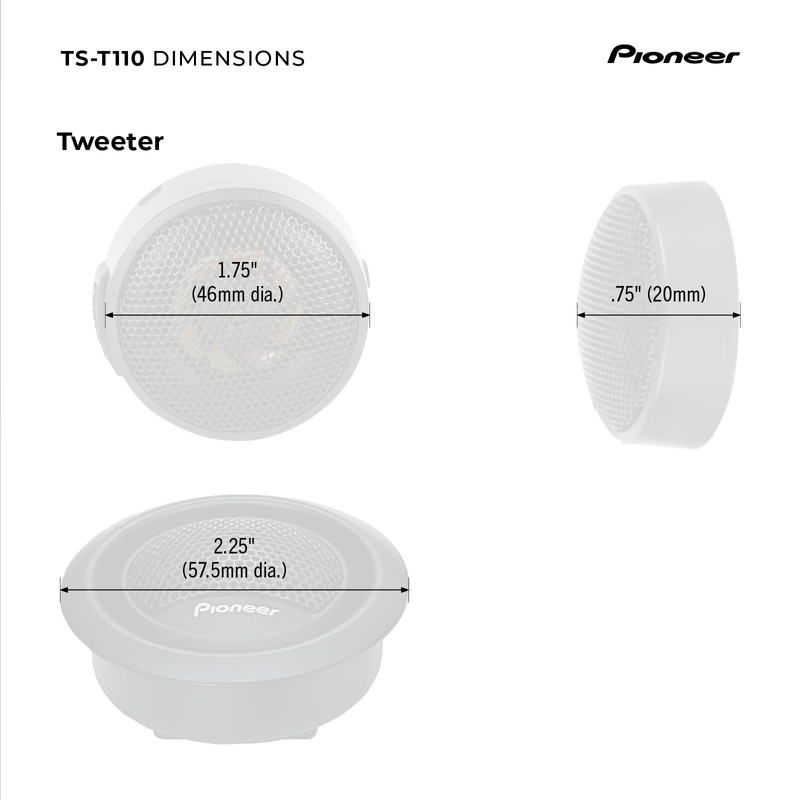 Pioneer TST110 TS-T110 7/8-Inch Component Tweeter