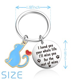 OWHOMS Pet Memorial Gifts For Cat Dog Loss Sympathy Gift Pet Loss Jewelry Pet Remembrance Gift For Loss Of Dog Cat Keychain Dog Memory Gifts Pet Bereavement Gifts For Dog Cat Owner Keychain