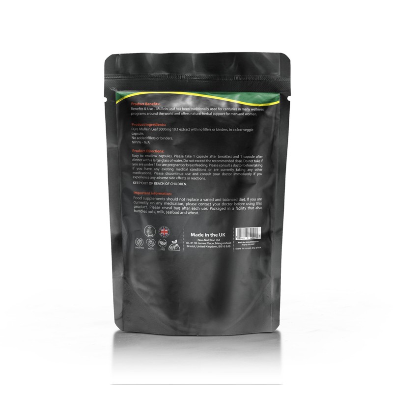 Mullein Leaf Extract for Lungs | High Strength 5000mg Mullein