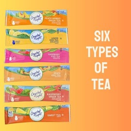 Crystal Light Pitcher Packets Drink Powder - Crystal Light Tea Packets - 12 (2-quart) Sugar Free Variety Pack with Peach Tea, Sweet Tea, Peach Mango Green Tea, Lemon Iced Tea, Raspberry Green Tea