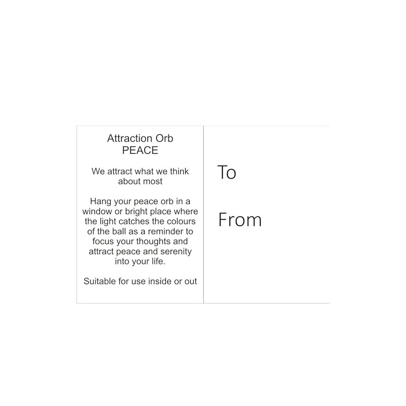 Sienna Glass Attraction Orb - Peace