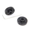 Befenybay 2PCS Black Rigid Flange Shaft Coupling,Universal Aluminum MOUNTING HUB