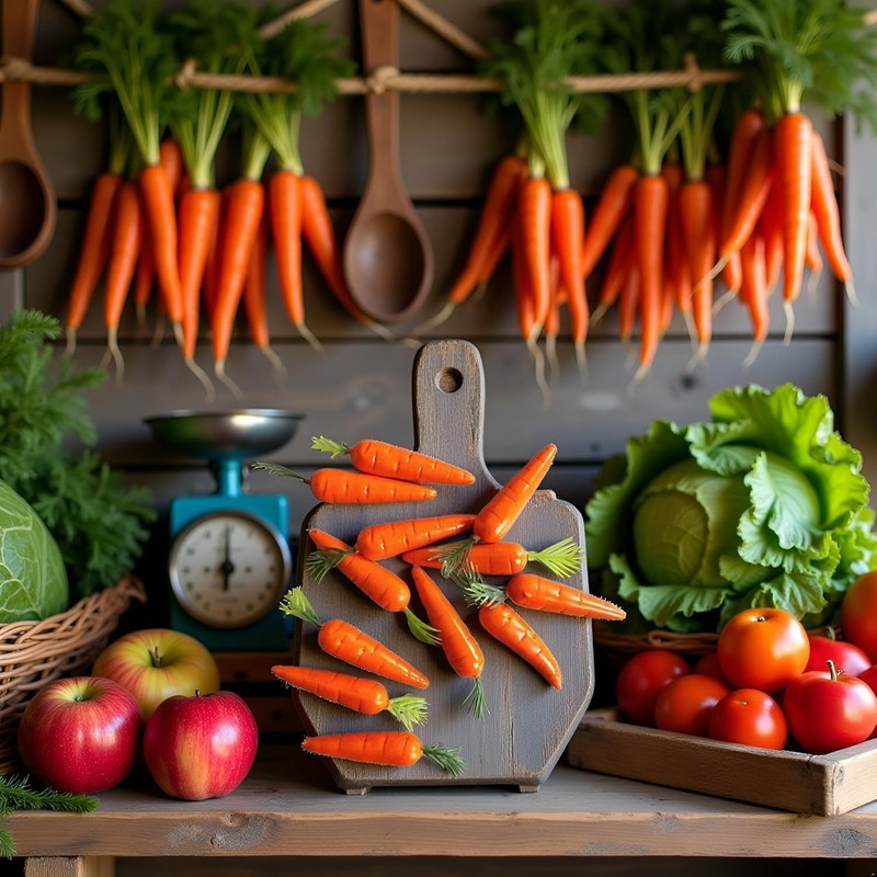 Nlinlin 30 Pcs Mini Easter Decor Carrots Realistic Fake Fruit