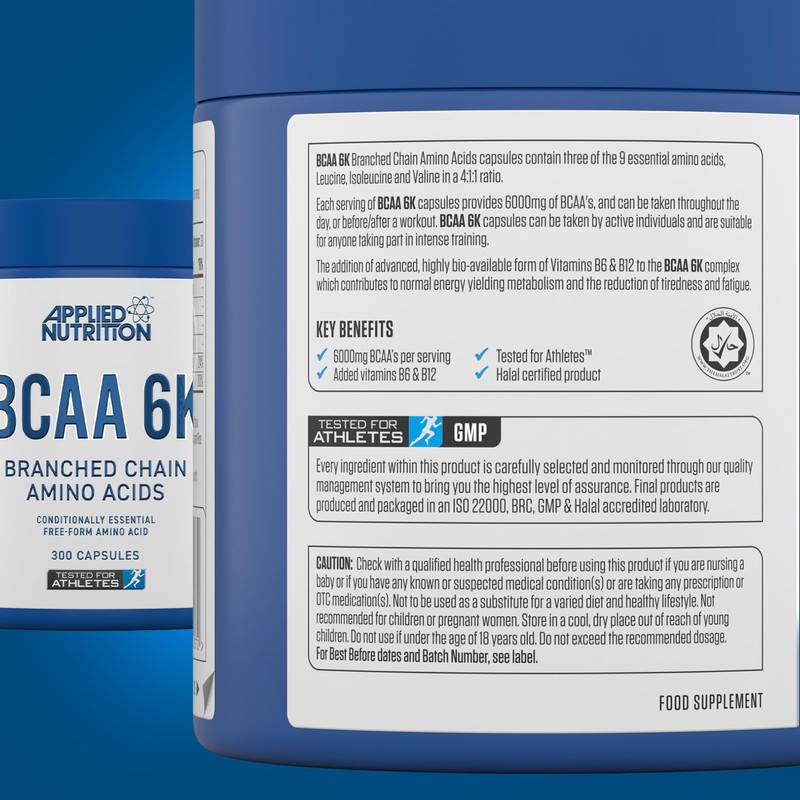 Applied Nutrition BCAA 6K (4:1:1) – 6000mg Branched Chain Amino