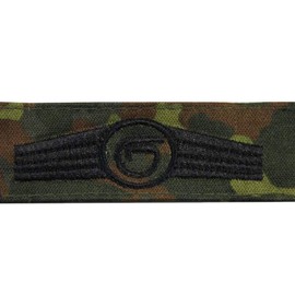 baum-m gmbh German Army Activity Badge ABC Personnel Original Cotton Fabric Black Embroidery on Camouflage