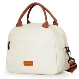 baizhong Insulated Lunch Bags,Adults Waterproof Cooler Lunch Bags for Work Travel Picnic School (White)