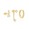 LYLYMIMI 14K Gold Earrings for Women S925 Sterling Silver Earrings for Multiple Piercings Cartilage Stud Small Hoop Dainty Earrings Set (gold)