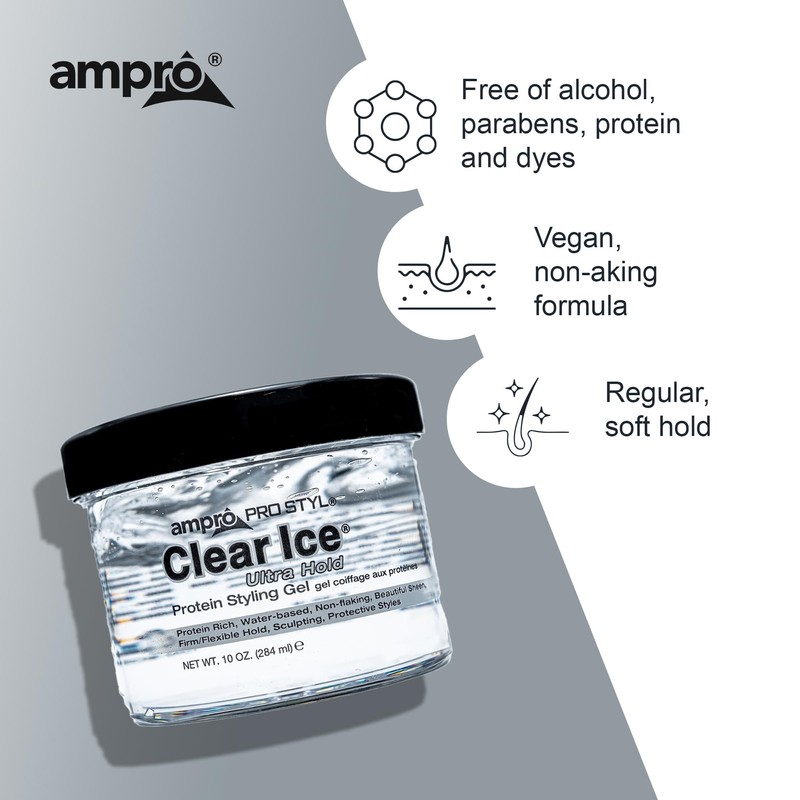 AmPro Pro Styl Clear Ice Styling Gel - Protects and