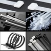 Cable Zip Ties Heavy Duty, White Nylon Zip Ties, Clear