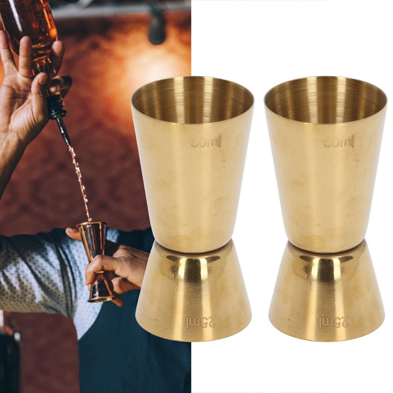 Double Head Cocktail Jigger Stainless Steel Gold Wine Jigger Bar