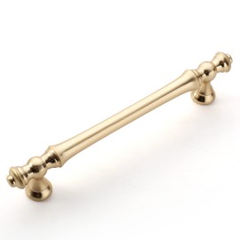 Amerdeco 10 Pack Brushed Brass Cabinet Pulls 5 Inch(128mm) Hole Center Cabinet Hardware Gold Kitchen Cabinet Handles for Bathroom Drawer Pulls Dresser Pulls ZH0014...…