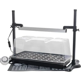 SunBlaster LED Mini Greenhouse with Stand, Heat Mat and Timer, Home Growing Kit Indoor Garden