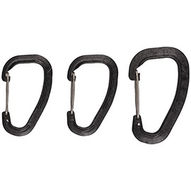 TS Tactical Store Pack of 3 Wildo Carabiners (1 x Large + 2 x Medium) for Survival Backpack, Hiking, Camping, Outdoor, Hunting, Fishing