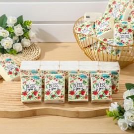 Therwen 100 Pack Pocket Tissues Travel Packs Bulk 1000 Sheet Mini Tissues Bulk 3 Ply Small Travel Size Paper Individual Pocket Size (Blossom)