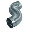 Deflecto Aluminum Duct with Connectors, Semi Ridgid, Flexible , 4"