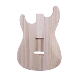 ModouString Electric Guitar Body Blank for Customization- Unfinished ST Style Paulownia Guitar Body for Luthiers, Soild Wood Lightweight