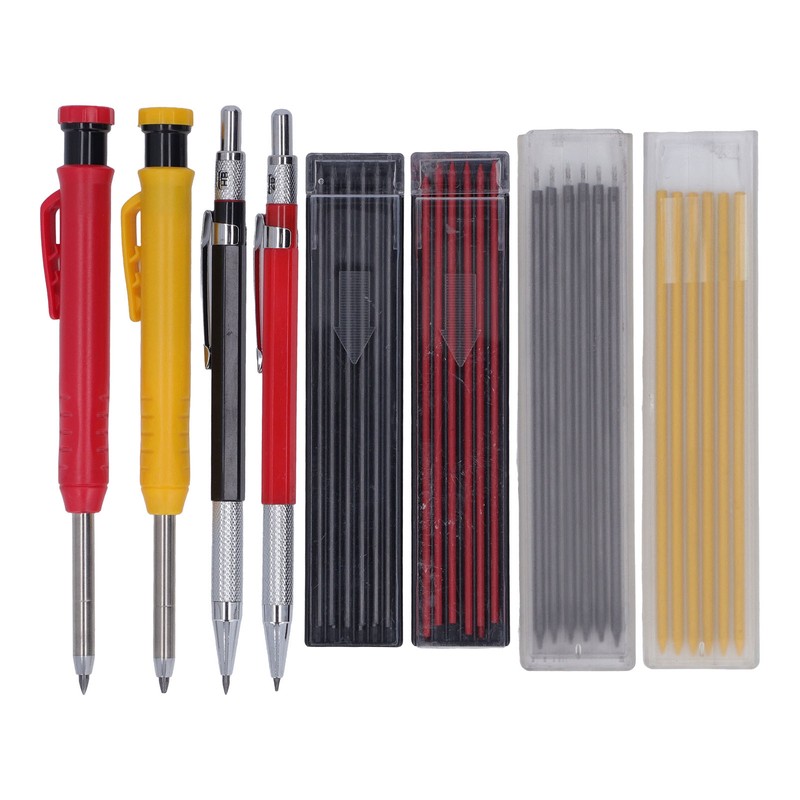 Mechanical Carpenter Pencil Set with 40 Refill Simple Operation Deep