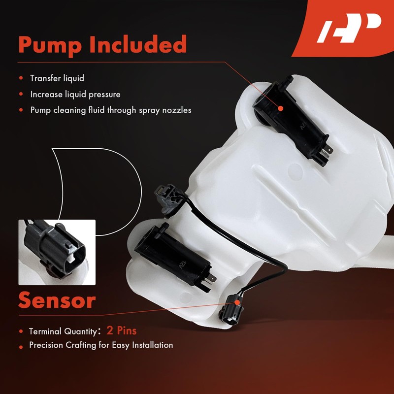 A-Premium Windshield Washer Reservoir Tank Assembly Compatible with Acura MDX