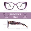 FONHCOO Bifocal Reading Glasses for Women, Blue Light Clear Top
