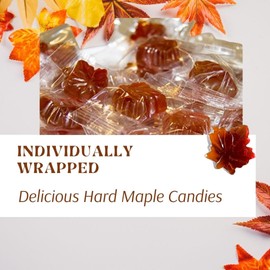 Real Maple Syrup Leaf Drop Candy -Maple Drop Hard Candy- 1.5lb Bag Maple Syrup Candies - Maple Sugar Candy- Maple Syrup Candy- Maple Leaf Candy -Maple Hard Candy- Maple Candy From Vermont - Pure Maple Flavor Candy