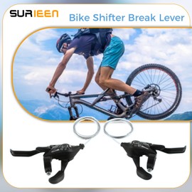SURIEEN Cycling Bicycle Brake Lever Shifter, 3x7 21-Speed Shifter with Gear Indicator and Brake Cable for Mountain Bike, Road Bike, BMX, MTB, and Fixie(Left&Right)