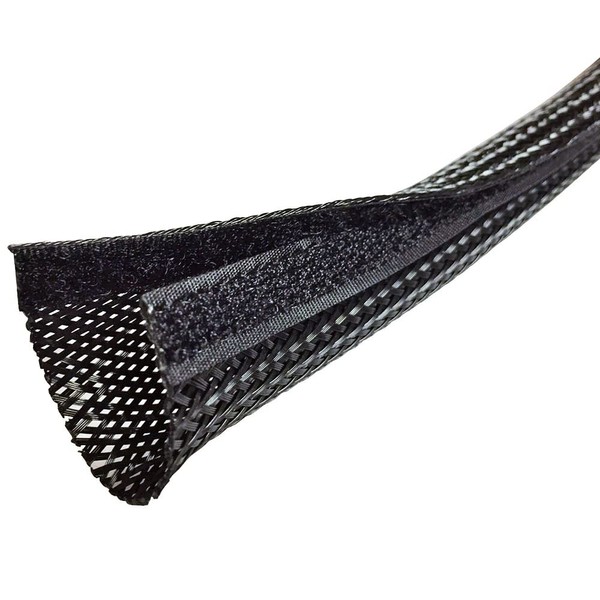 Electriduct 1.5" Side Entry Cable Wrap Braided Sleeving with Hook