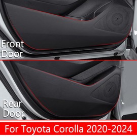LUNQIN Car Door Anti Kick Pad for Toyota Corolla Accessories 2020 2021 2022 2023 2024 2025 2026 Protector Mat Dirty Collision Stickers Inner Decorative