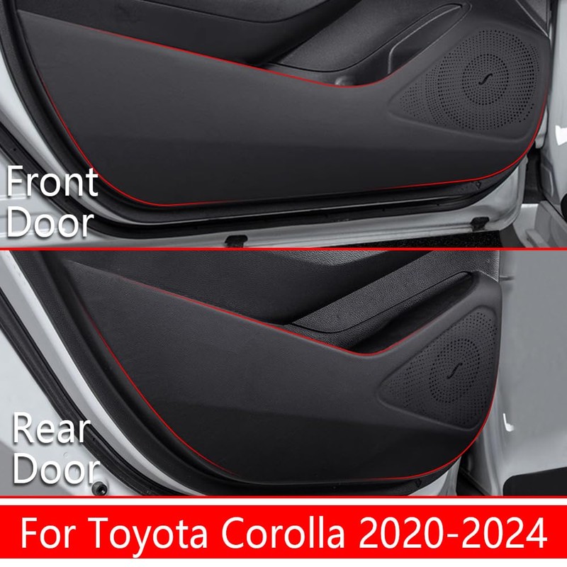 LUNQIN Car Door Anti Kick Pad for Toyota Corolla Accessories